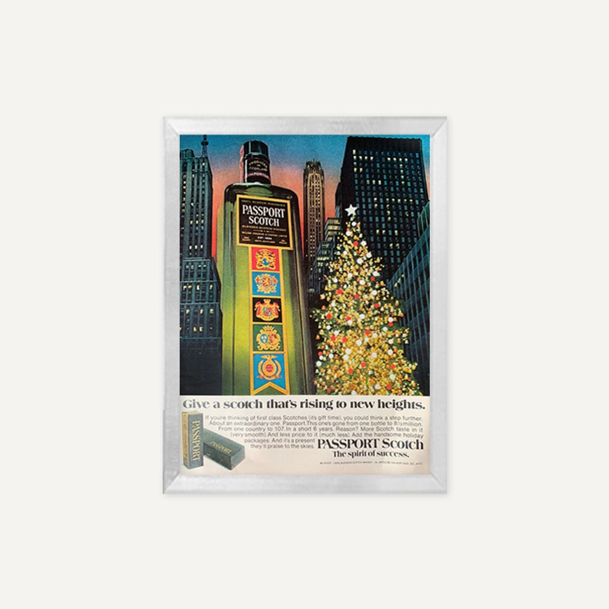 그릿시즌(GREET SEASON) 1970s Passport Scotch Whiskey Christmas (액자 포함)