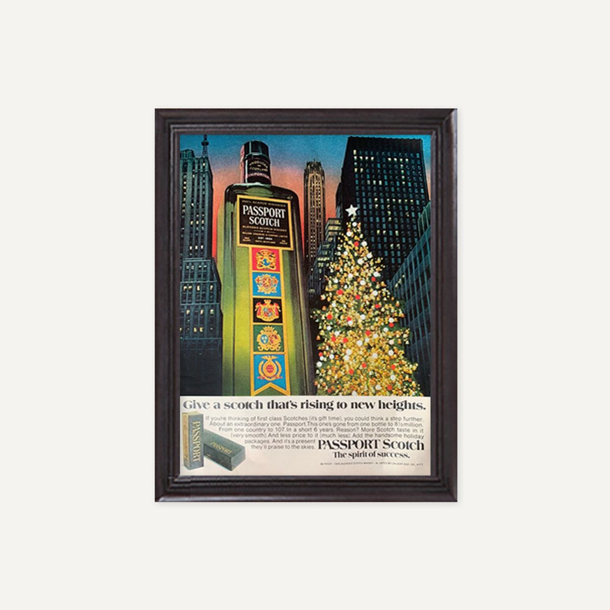 그릿시즌(GREET SEASON) 1970s Passport Scotch Whiskey Christmas (액자 포함)