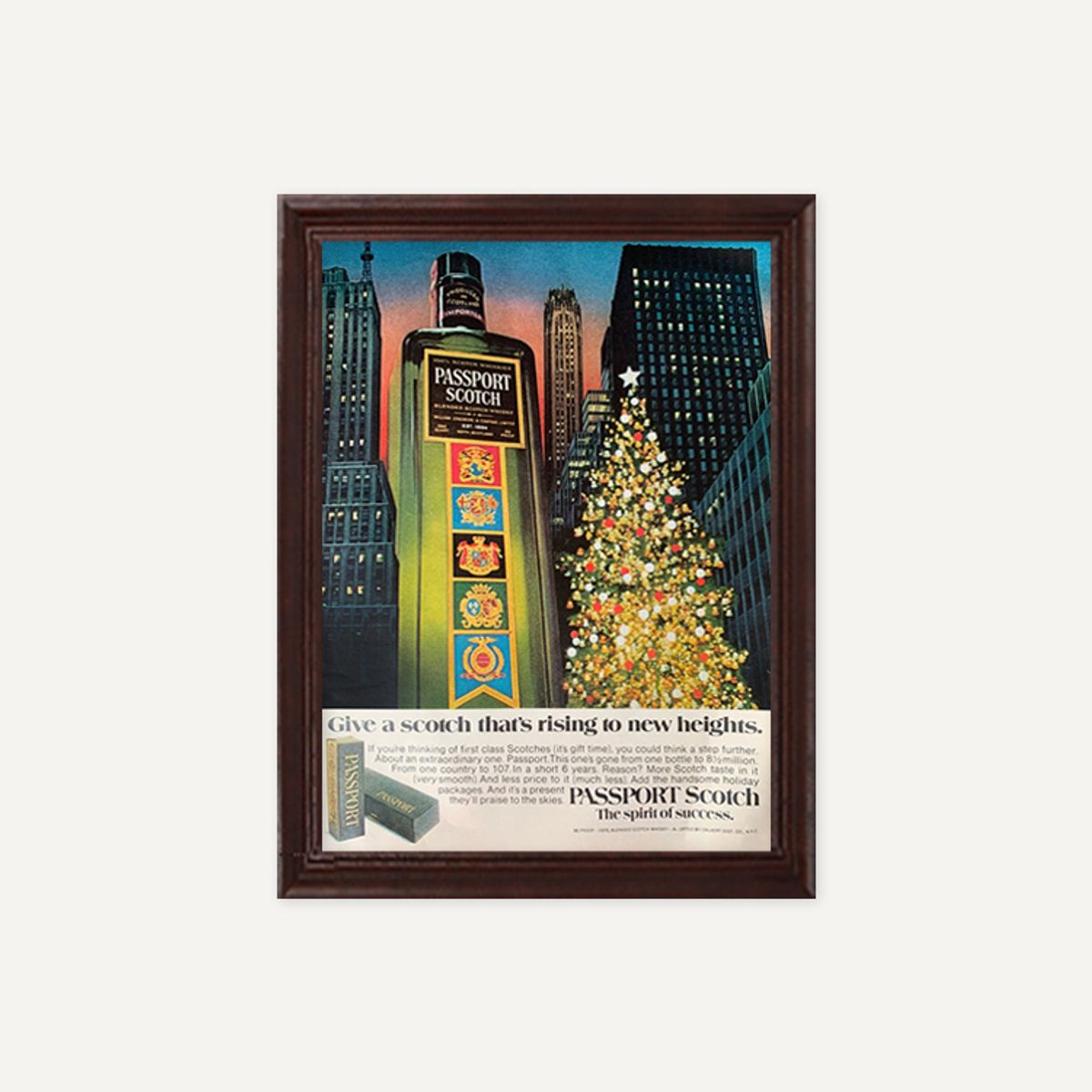 그릿시즌(GREET SEASON) 1970s Passport Scotch Whiskey Christmas (액자 포함)