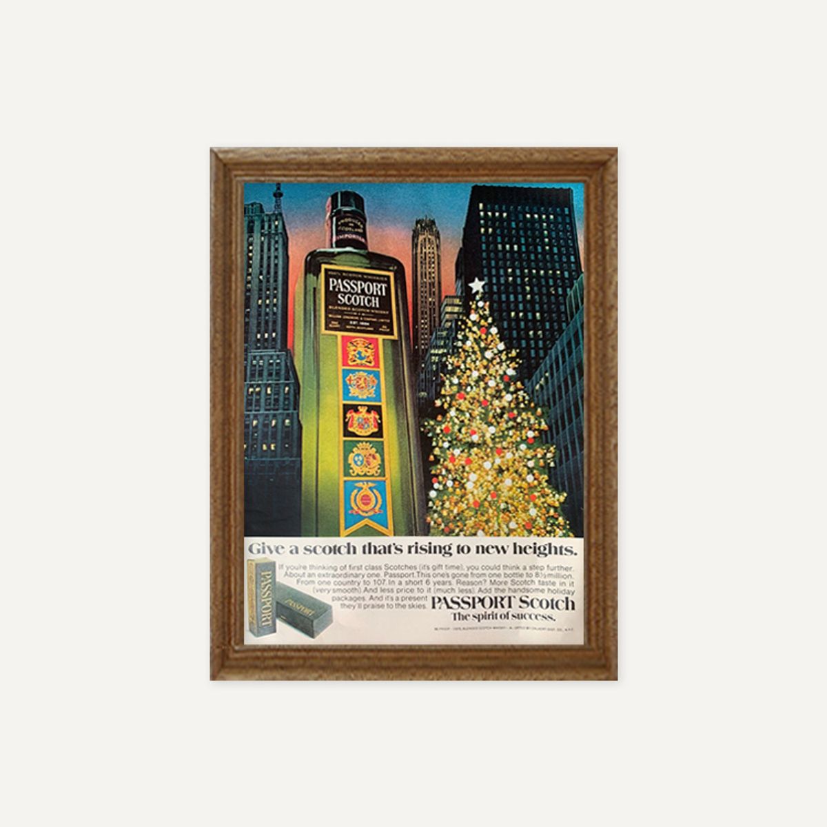 그릿시즌(GREET SEASON) 1970s Passport Scotch Whiskey Christmas (액자 포함)