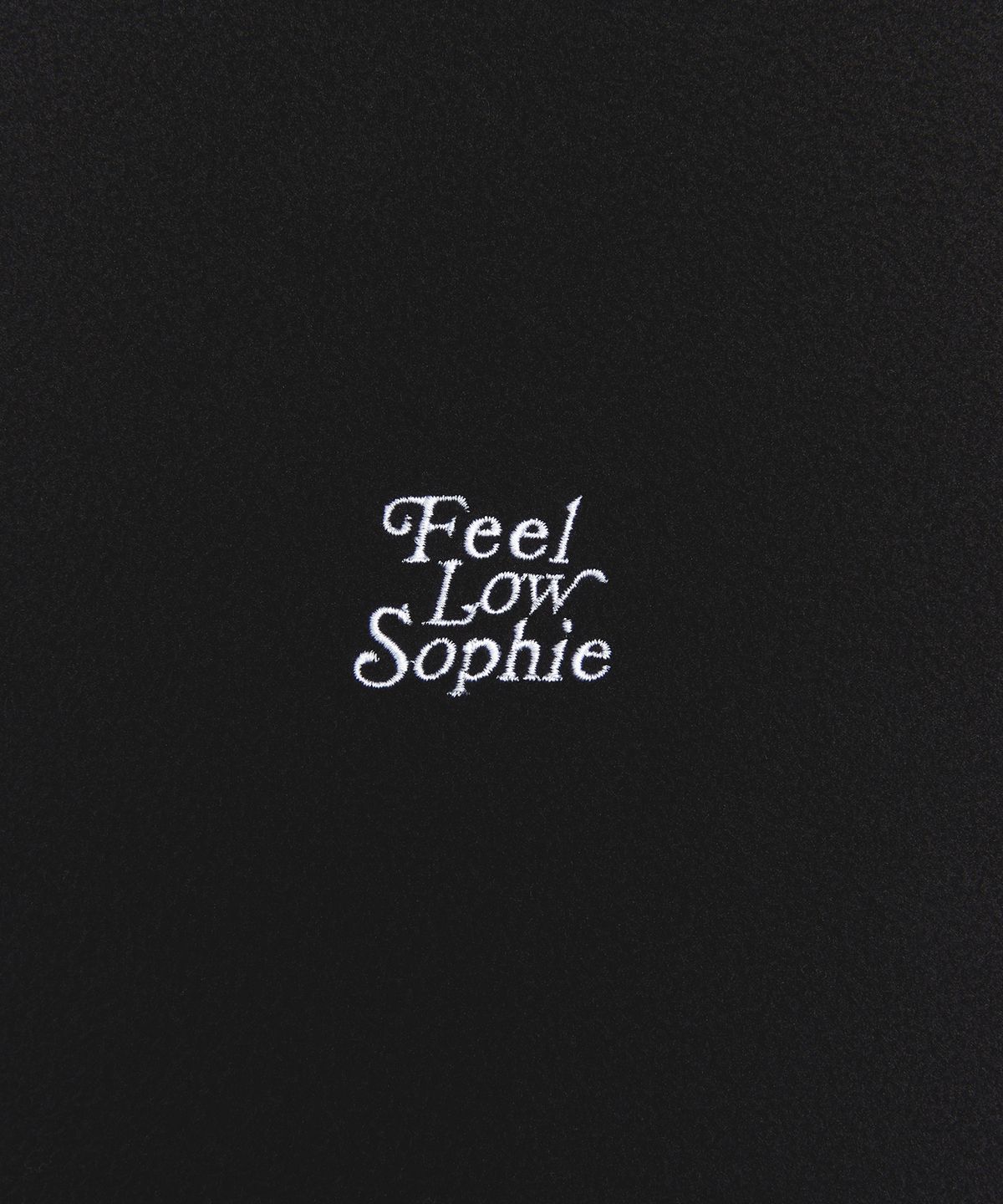 필로소피(FEEL LOW SOPHIE) 로고 플리스 후드 집업 블랙