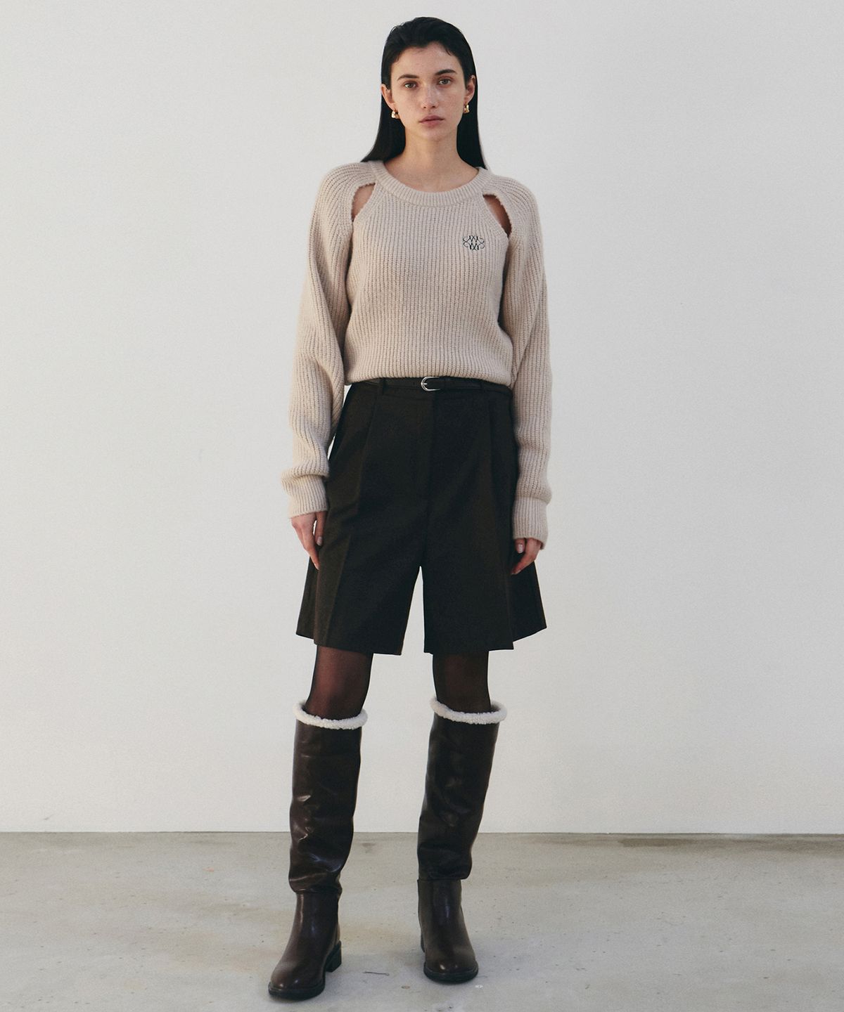 닉앤니콜(NICK&NICOLE) COMFORT BERMUDA PANTS_BROWN