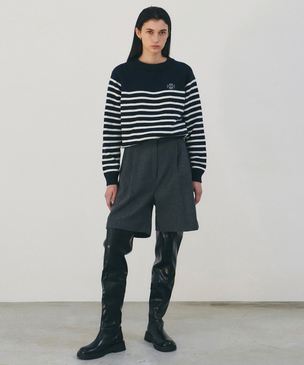 닉앤니콜(NICK&NICOLE) COMFORT BERMUDA PANTS_CHARCOAL