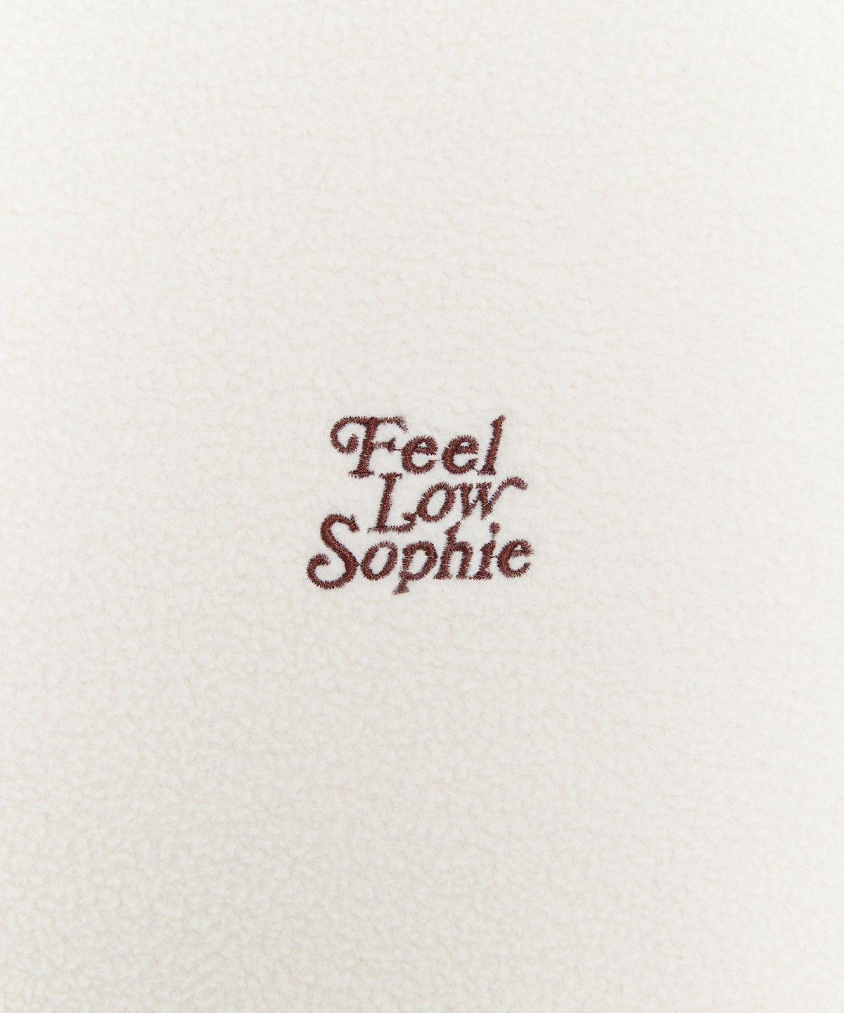 필로소피(FEEL LOW SOPHIE) 로고 플리스 후드 집업 아이보리