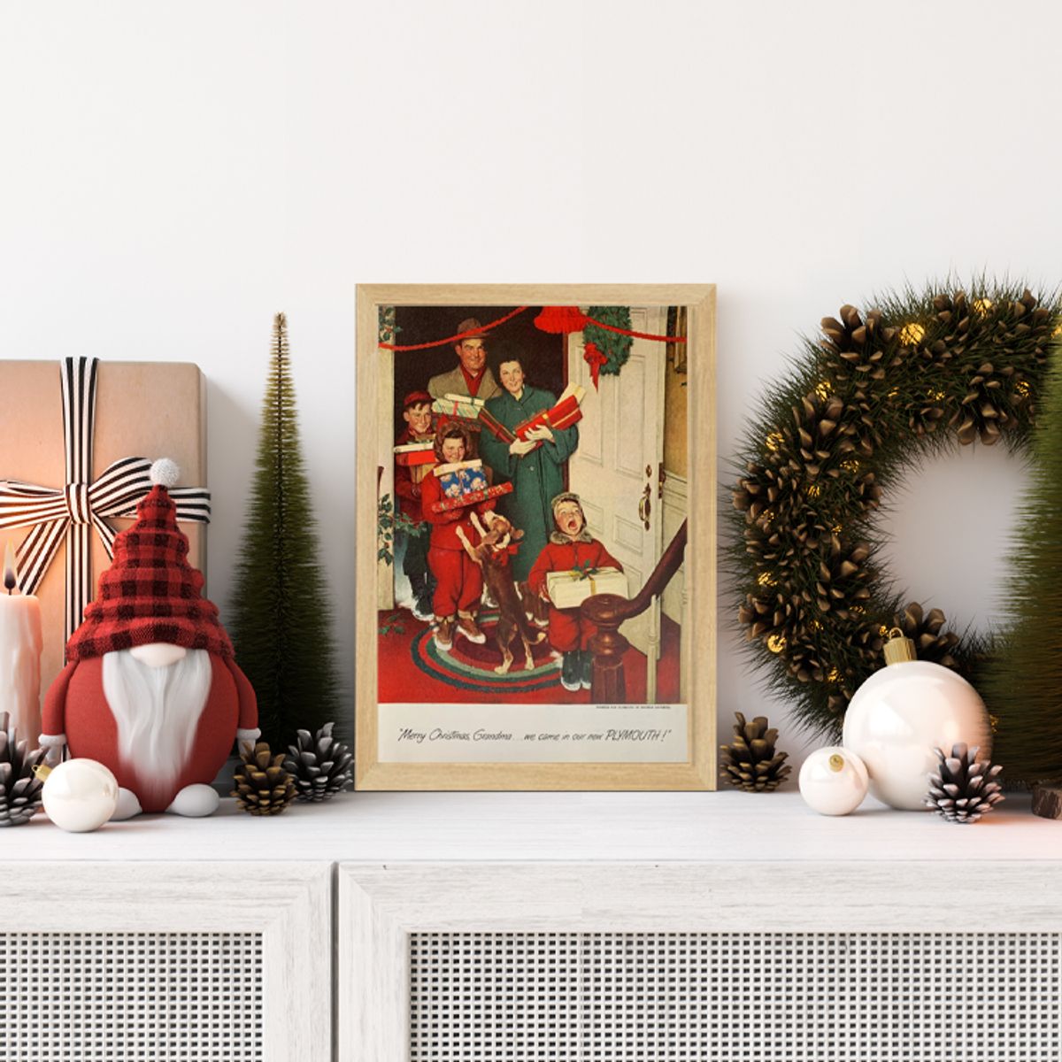 그릿시즌(GREET SEASON) 노먼 록웰 1950 Merry Christmas, Grandma! (액자 포함)
