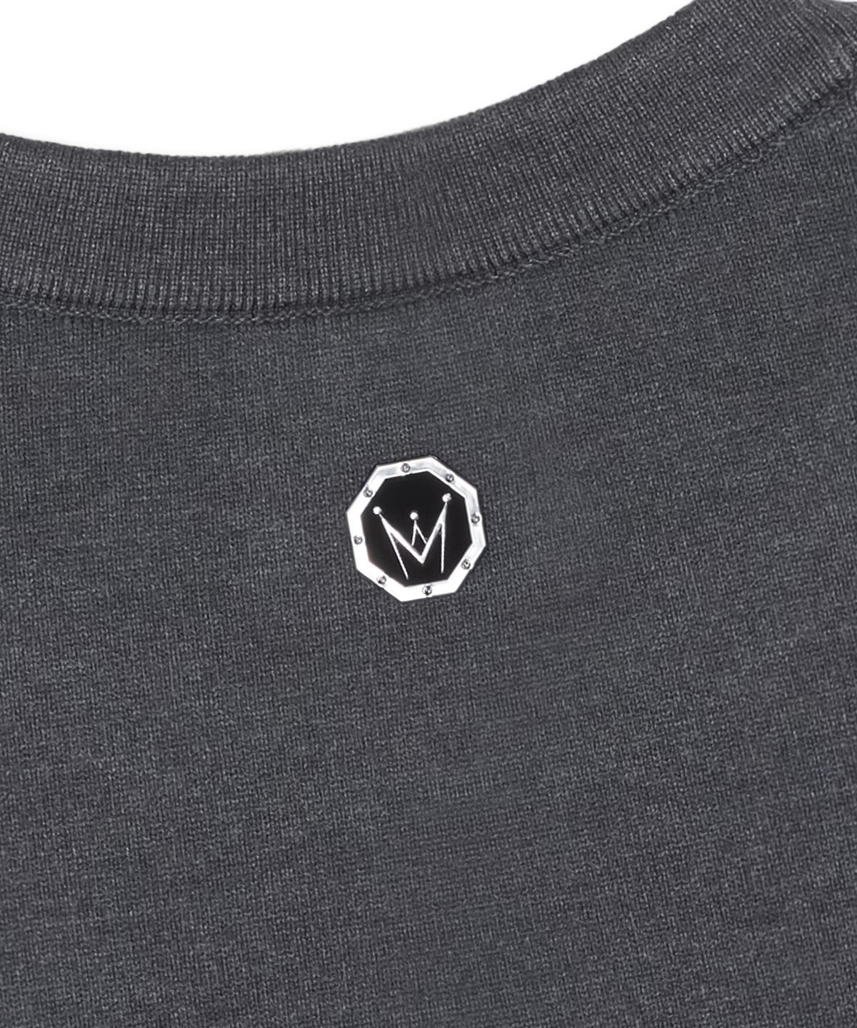 미스페라(MEASPHERA) UNI Regular fit windproof Round Sweater MELANGE GREY