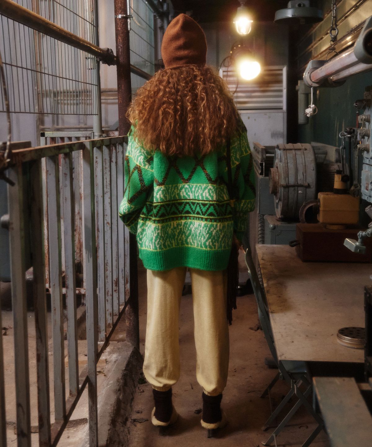 그린버터(GREENBUTTER) Superkid Mohair Balaclava (Olive)