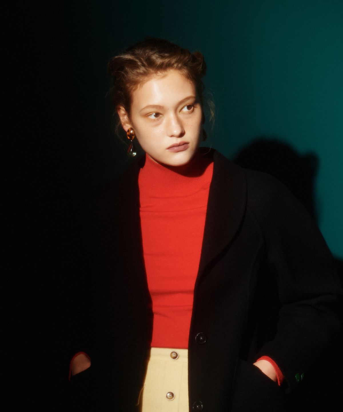 그린버터(GREENBUTTER) Standard Turtleneck Knit (Red)