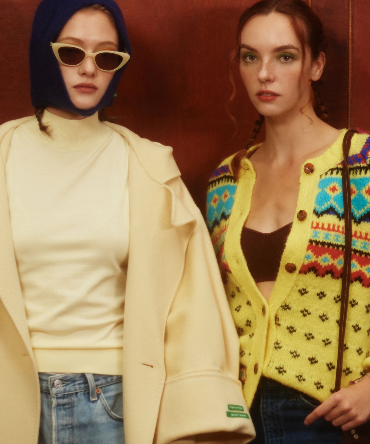 그린버터(GREENBUTTER) Bohemian nordic cardigan (yellow)