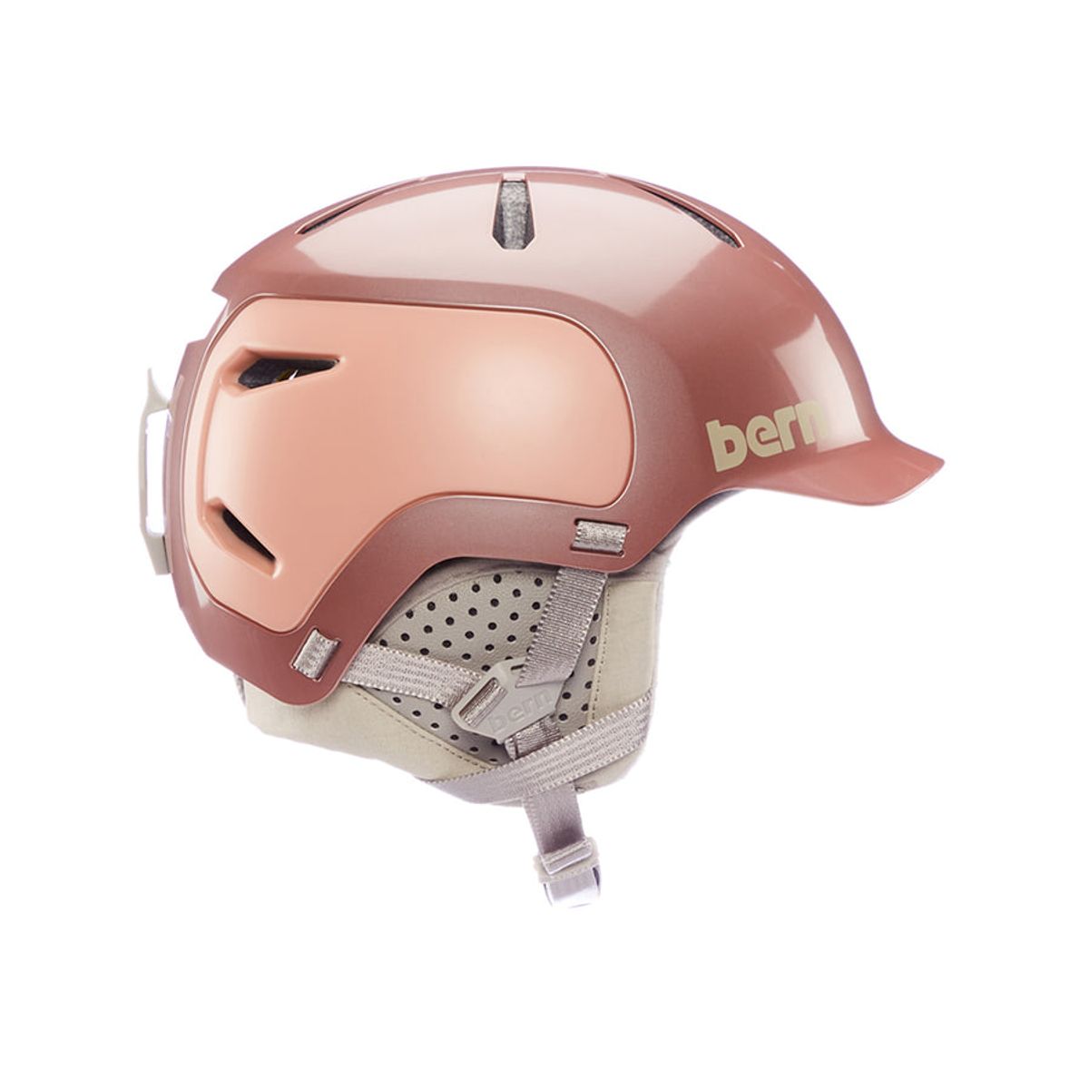 번 헬멧(BERN HELMET) Watts 2.0 MIPS Metallic Rose Gold Tonal