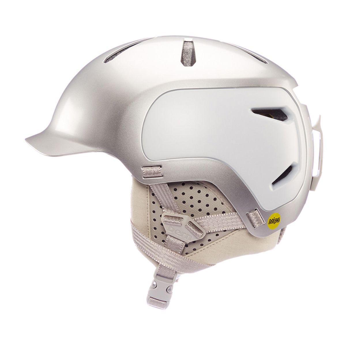 번 헬멧(BERN HELMET) Watts 2.0 MIPS Metallic Silver Tonal
