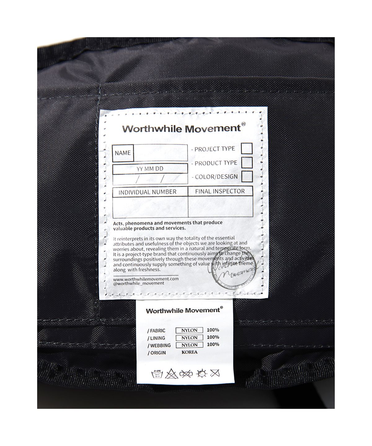 월스와일 무브먼트(WORTHWHILE MOVEMENT) 아몬드 백 (그레이)