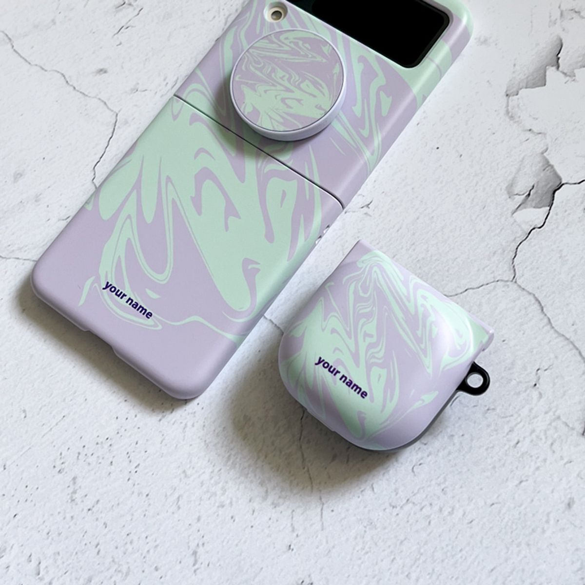 에이쓰리비쓰리(A3B3) (Buds 2/Live/Pro Case) Pattern Marbling 02