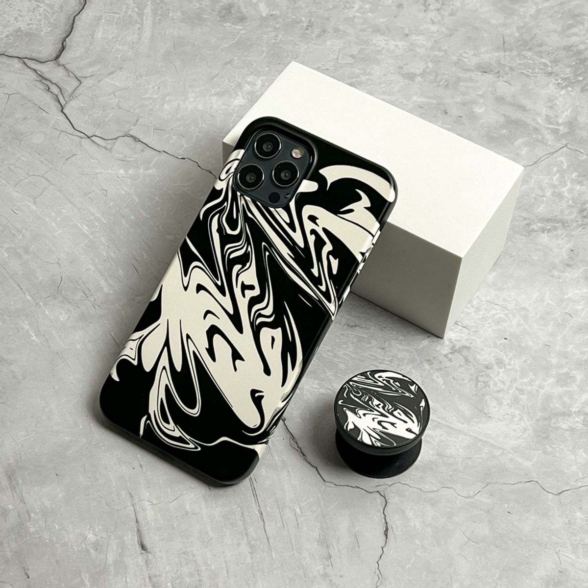 에이쓰리비쓰리(A3B3) (Phone Case) Pattern Marbling 03