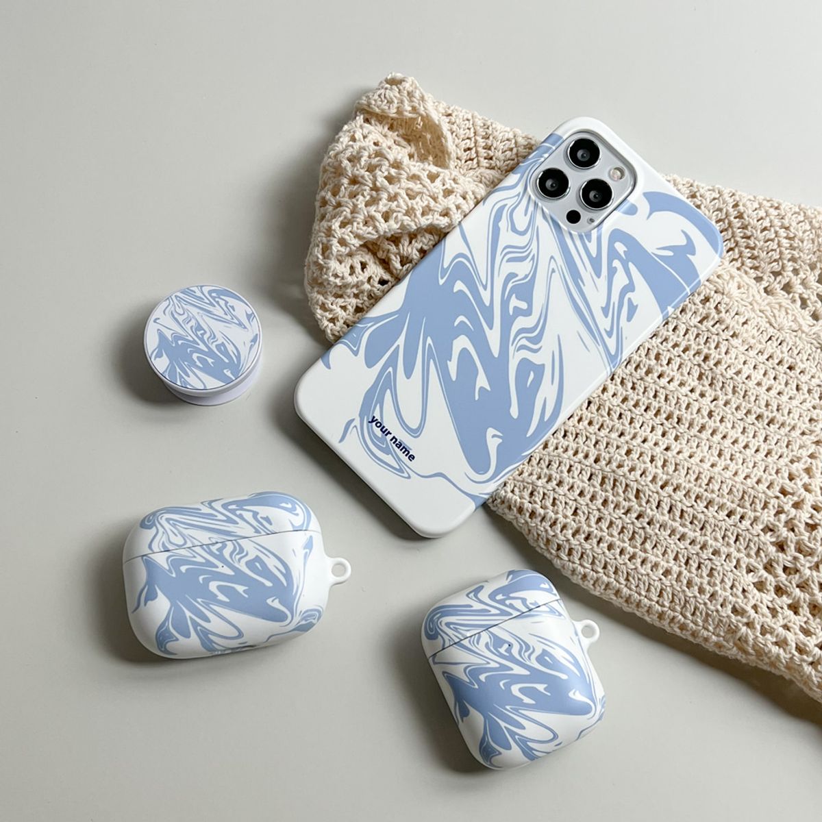 에이쓰리비쓰리(A3B3) (Phone Case) Pattern Marbling 04