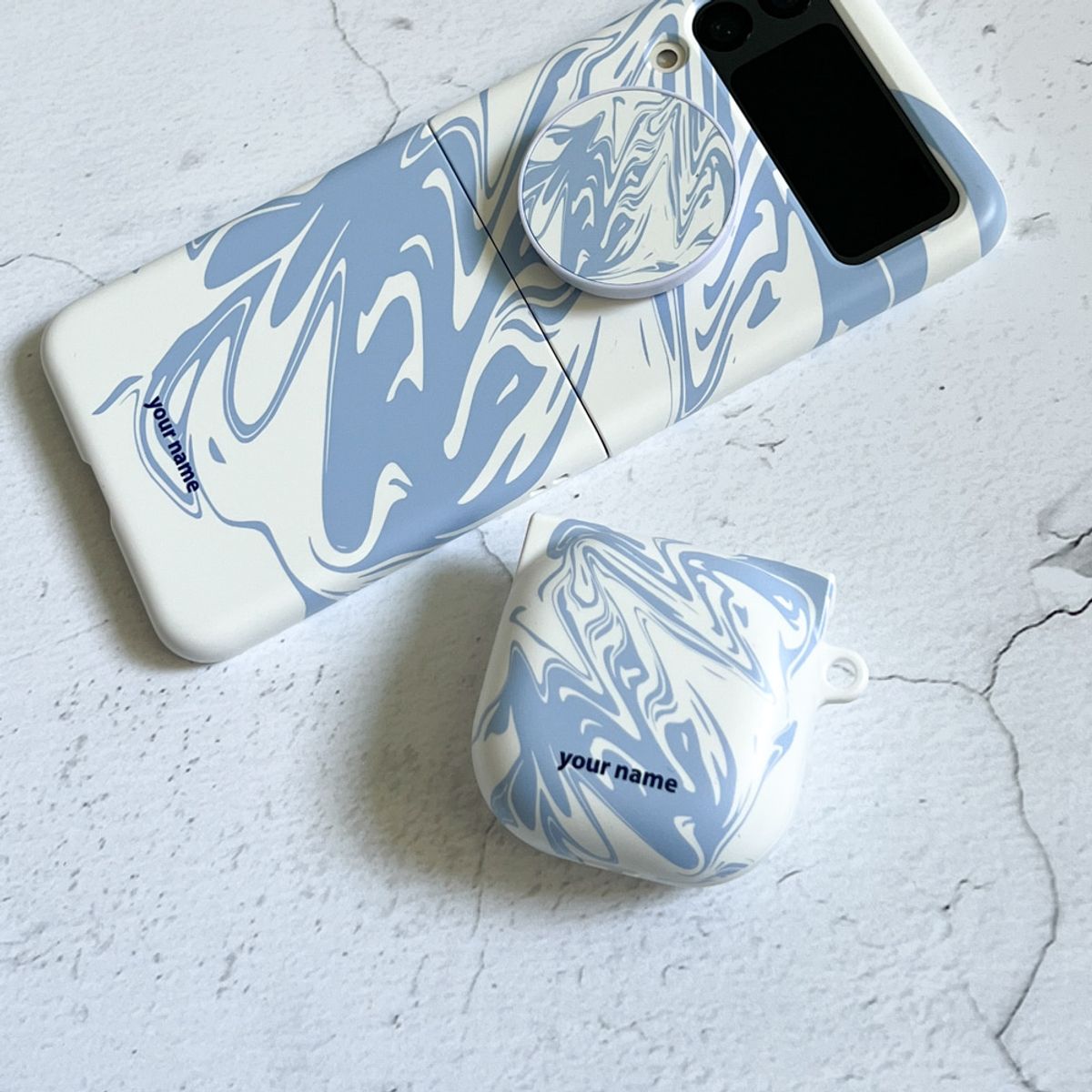 에이쓰리비쓰리(A3B3) (Buds 2/Live/Pro Case) Pattern Marbling 04