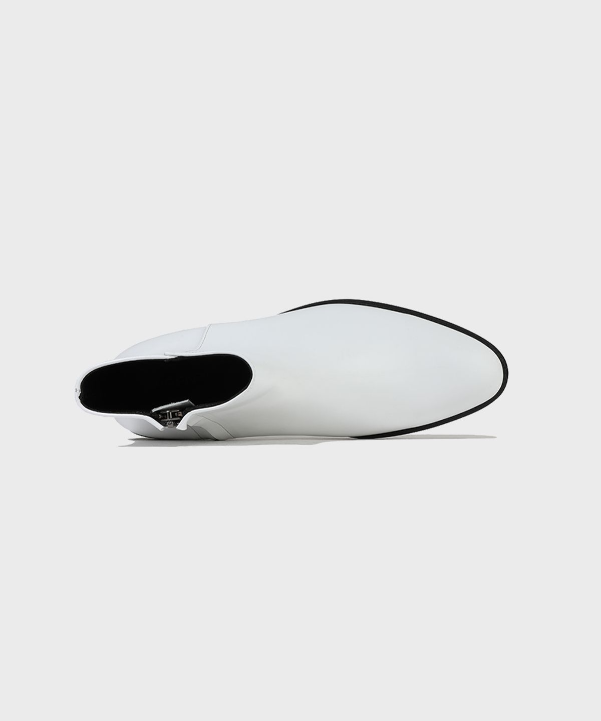 피렌체 아뜨리에(FIRENZE ATELIER) 히든지퍼 디테일 슬림토 앵클부츠 3343 [CREAM WHITE]