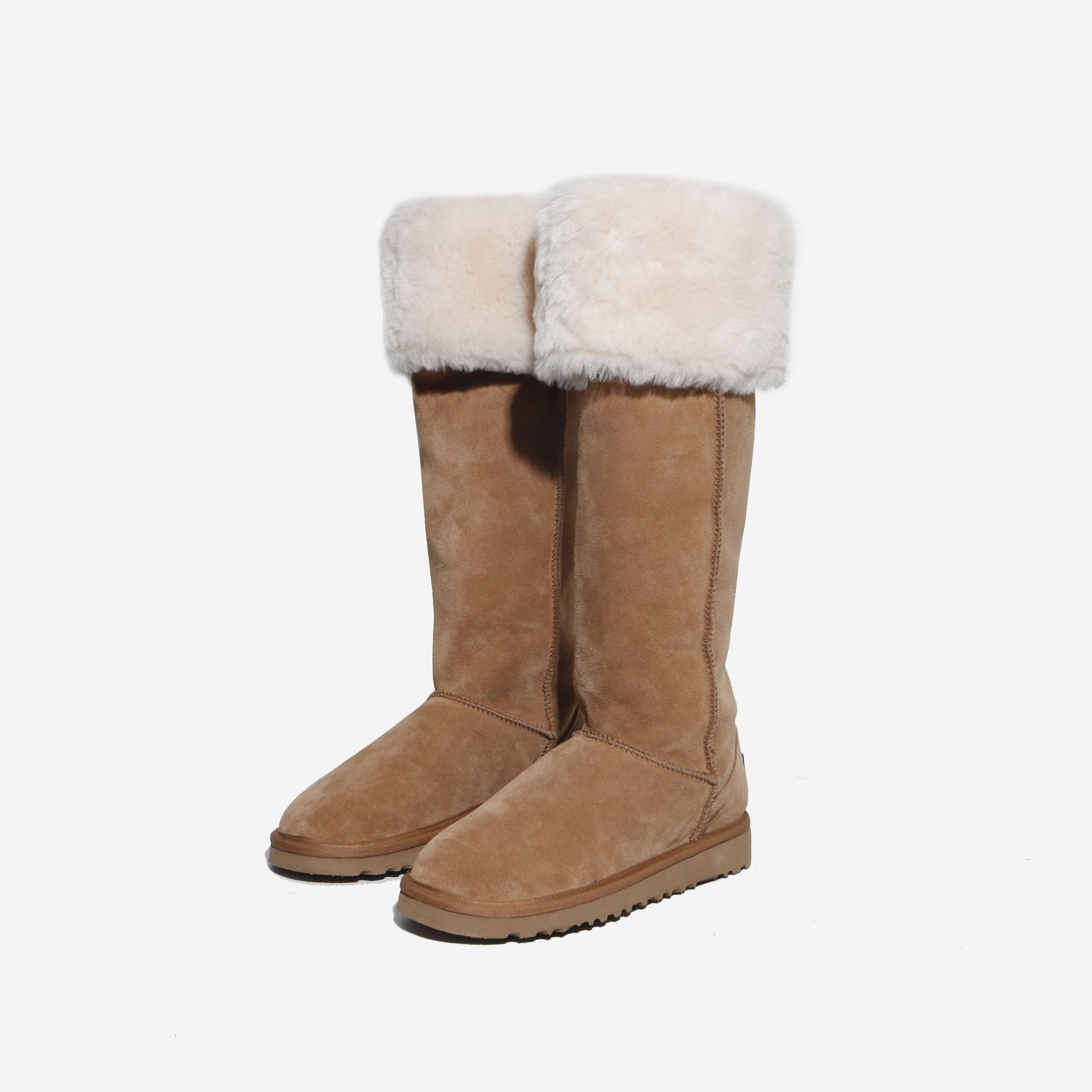 MUSINSA | KOMOREBI MUSEUM Lamb Shearling Long Boots_Natural