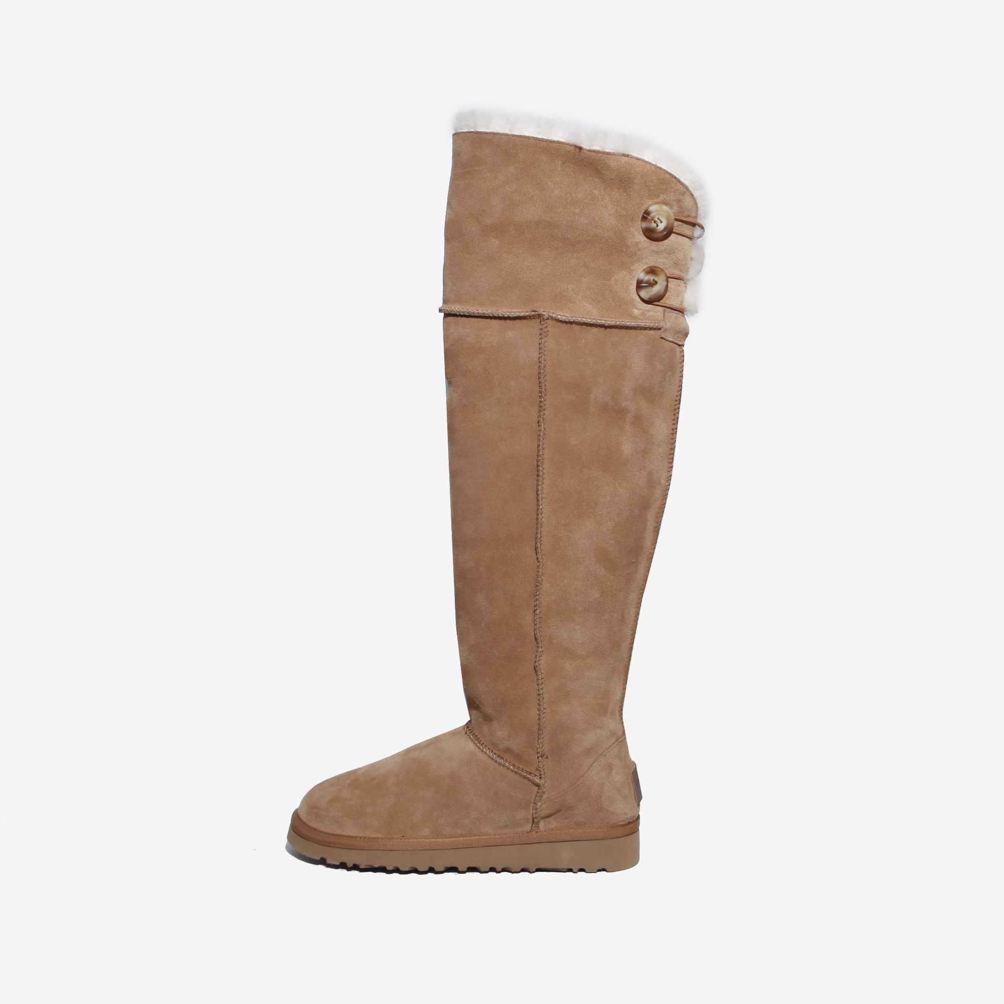 MUSINSA | KOMOREBI MUSEUM Lamb Shearling Long Boots_Natural