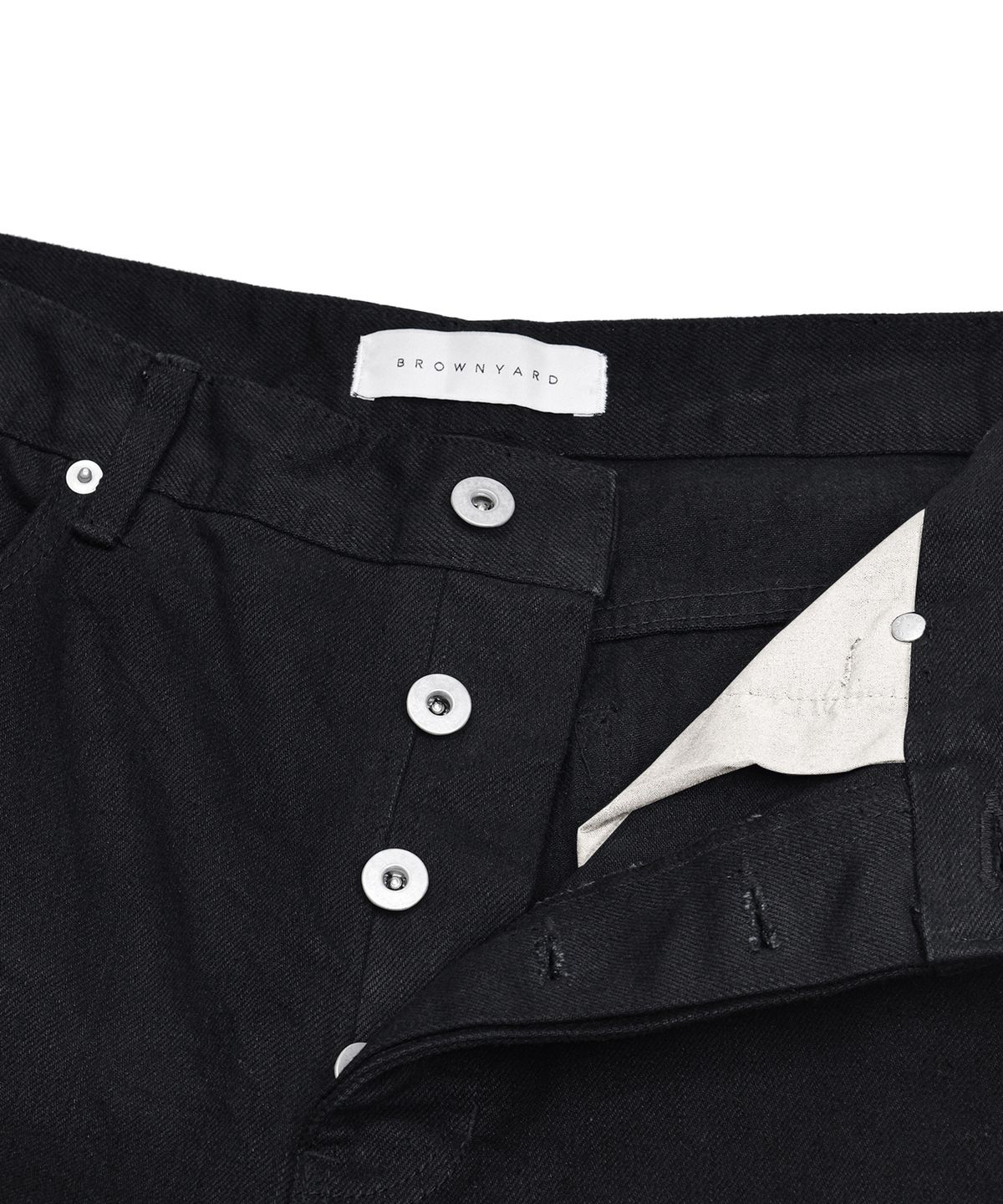 브라운야드(BROWNYARD) 22fw 레귤러 데님, 블랙