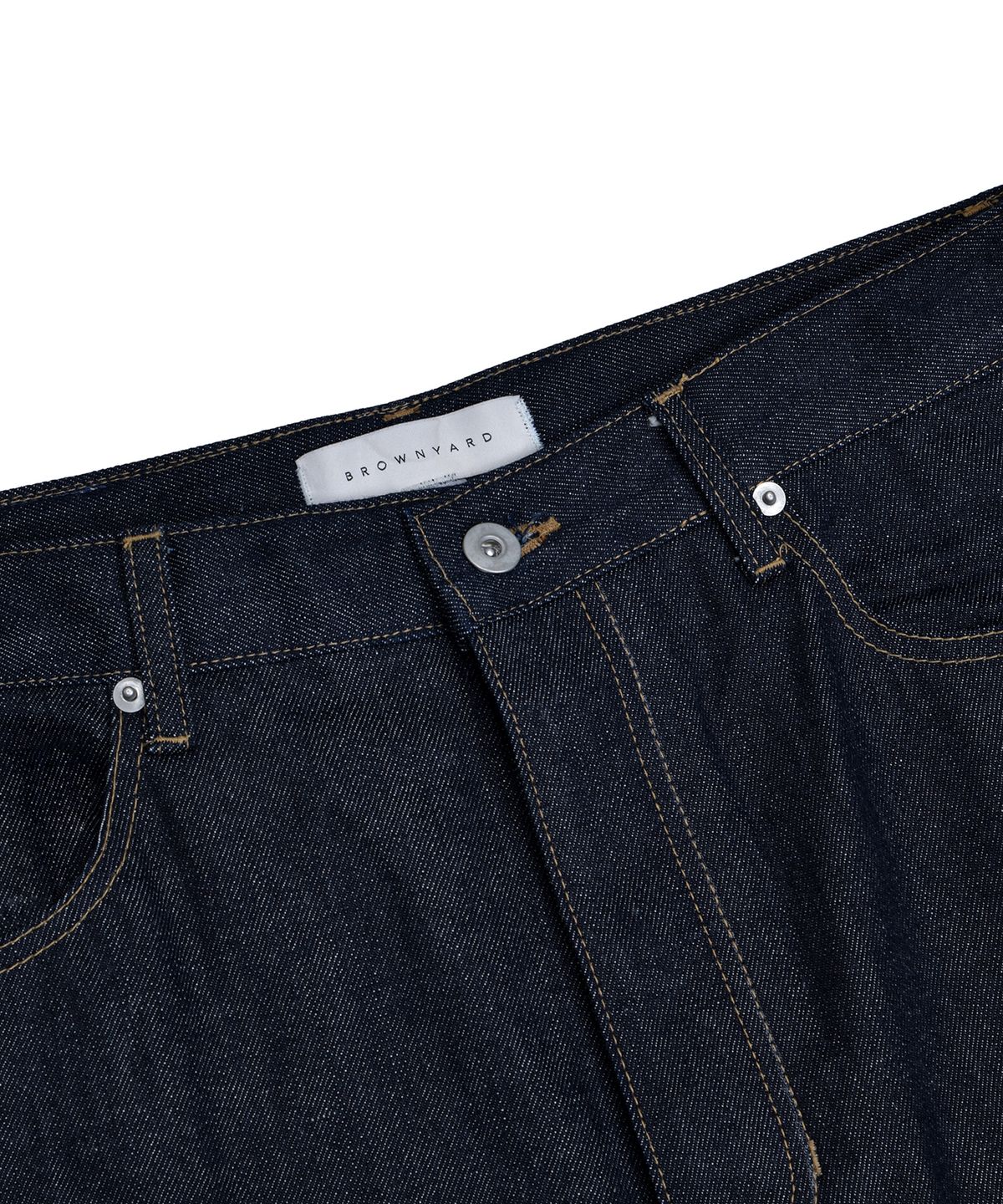 브라운야드(BROWNYARD) 22fw 레귤러 데님, 인디고