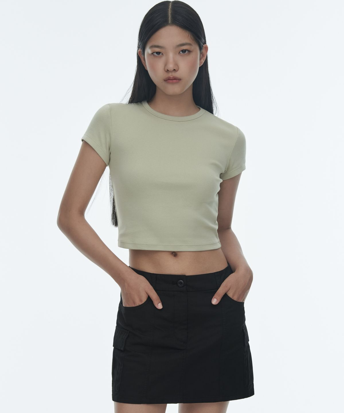 무신사 스탠다드 우먼(MUSINSA STANDARD WOMAN) 우먼즈 카고 미니 스커트 [블랙]