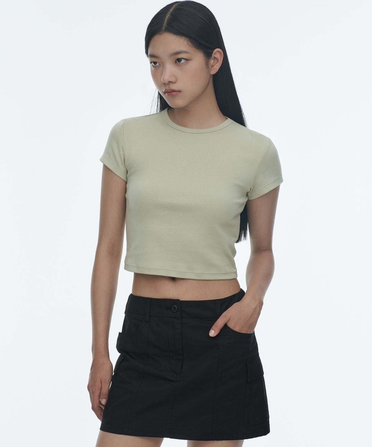 무신사 스탠다드 우먼(MUSINSA STANDARD WOMAN) 우먼즈 카고 미니 스커트 [블랙]
