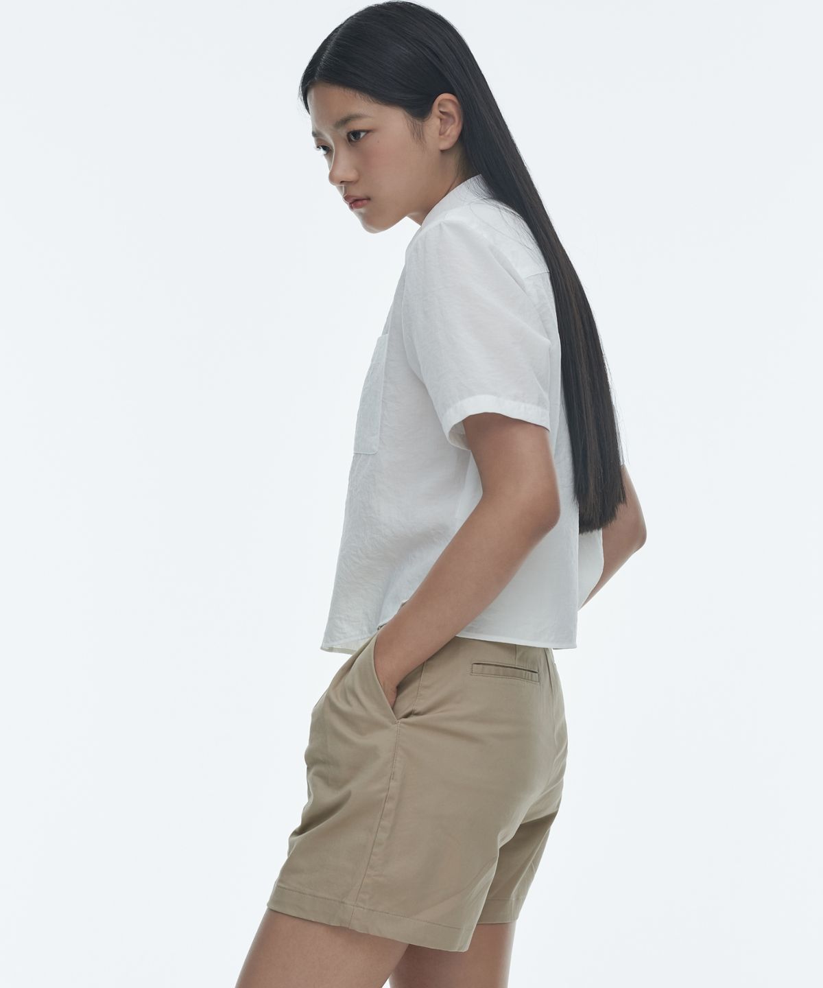 무신사 스탠다드 우먼(MUSINSA STANDARD WOMAN) 우먼즈 투 턱 와이드 치노 쇼츠 [베이지]