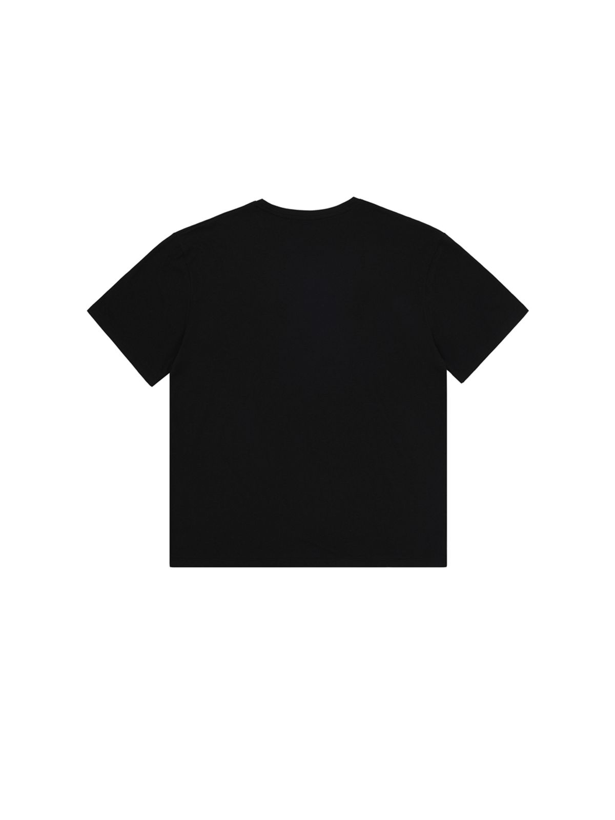 고저(GOZER) UNDER V-NECK HALF T-SHIRT_BLACK