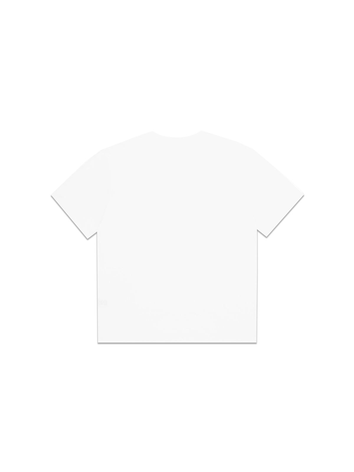 고저(GOZER) UNDER HALF ROUND-NECK T-SHIRT_WHITE
