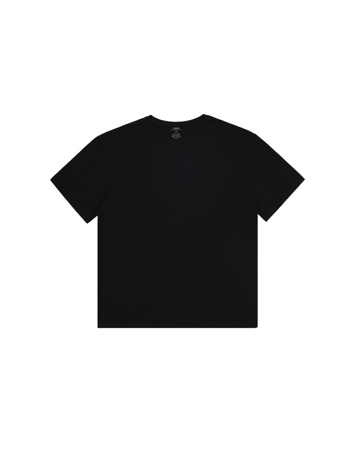 고저(GOZER) UNDER HALF ROUND-NECK T-SHIRT_BLACK