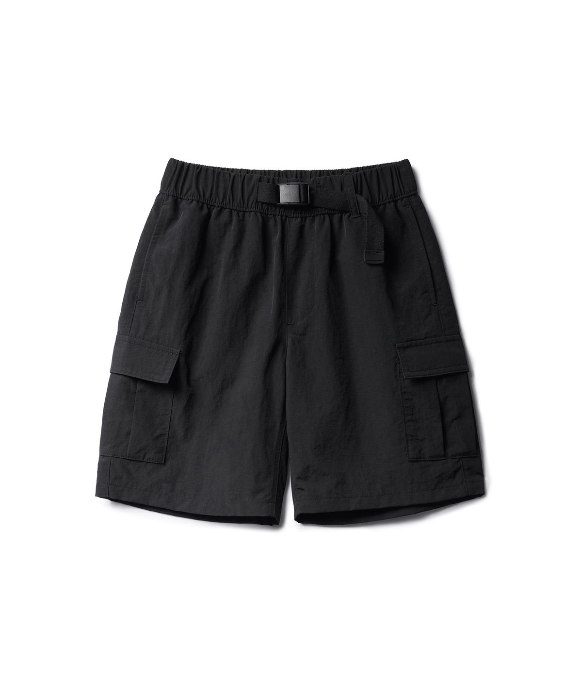 무신사 스탠다드 키즈(MUSINSA STANDARD KIDS) 나일론 벨티드 밴딩 카고 쇼츠 [블랙]