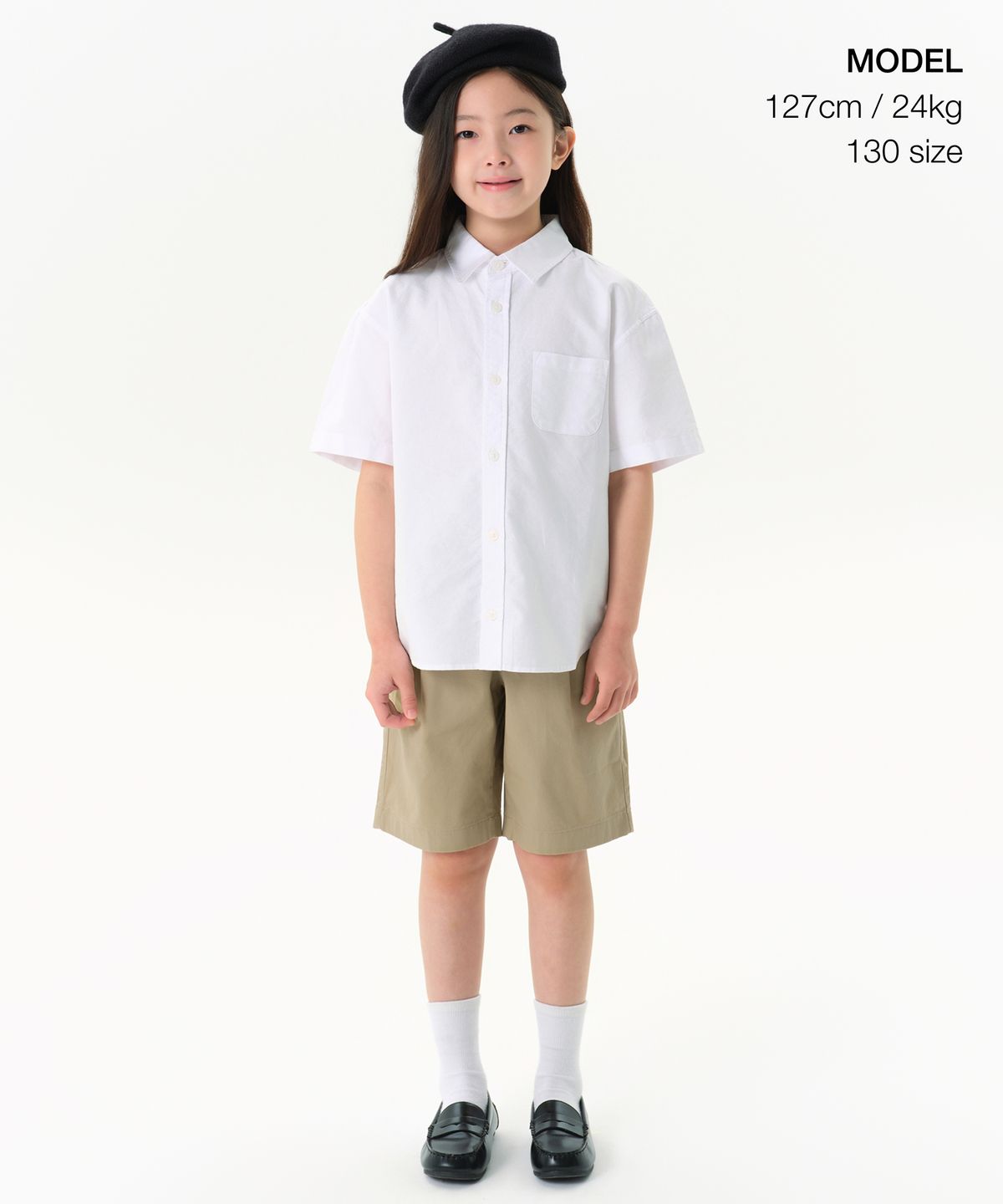 무신사 스탠다드 키즈(MUSINSA STANDARD KIDS) 와이드 치노 쇼츠 [베이지]