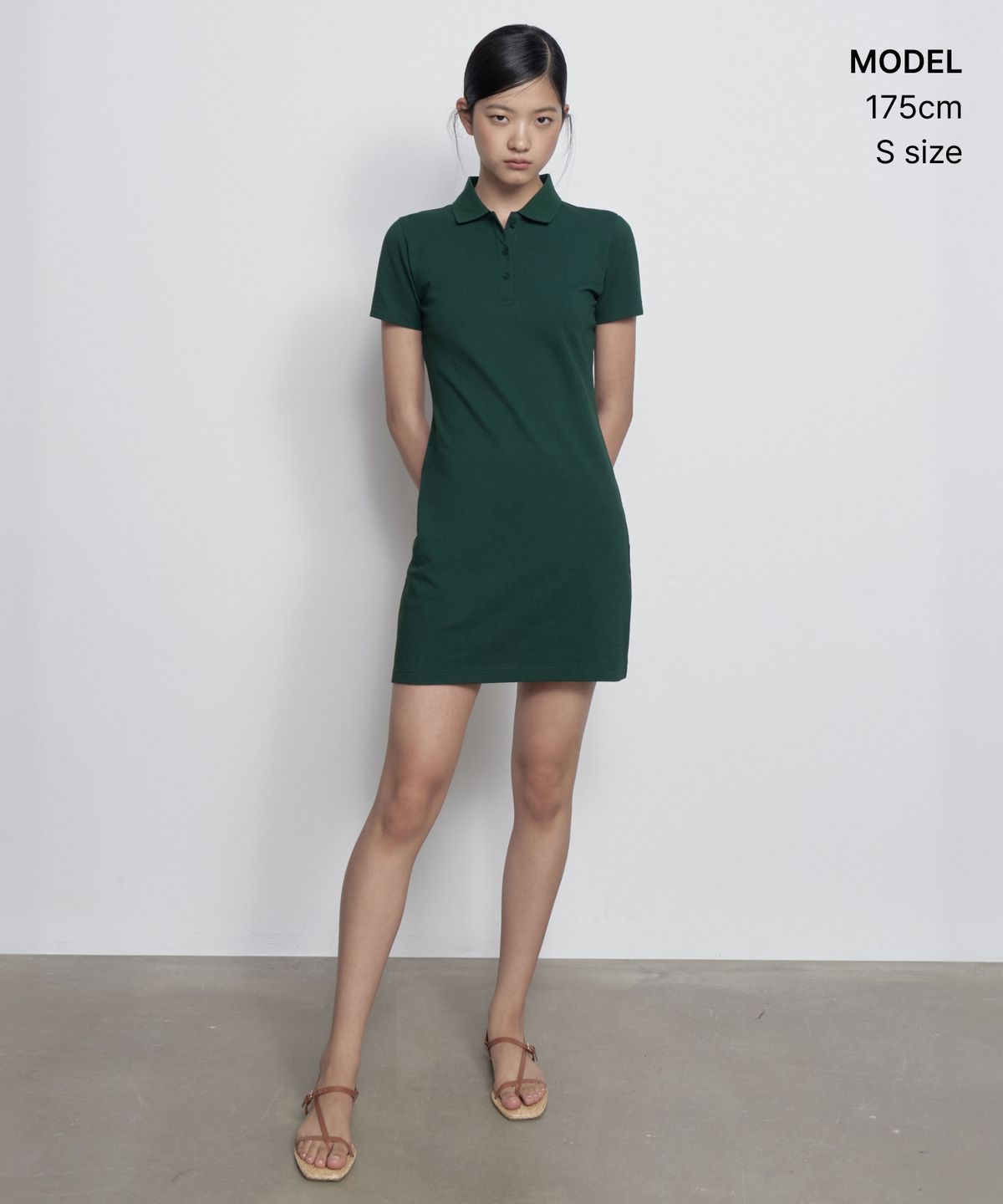 무신사 스탠다드 우먼(MUSINSA STANDARD WOMAN) [쿨탠다드] 우먼즈 피케 폴로 원피스 [그린]
