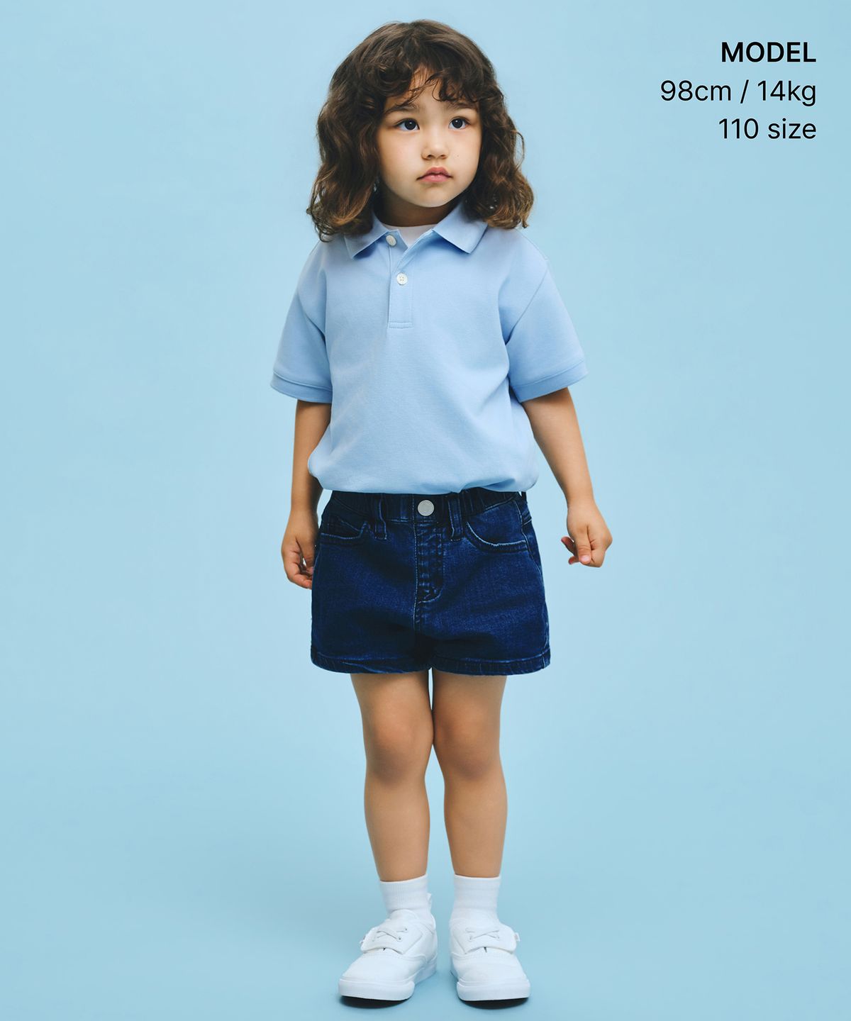 무신사 스탠다드 키즈(MUSINSA STANDARD KIDS) [쿨탠다드] 피케 폴로 셔츠 [파스텔 블루]