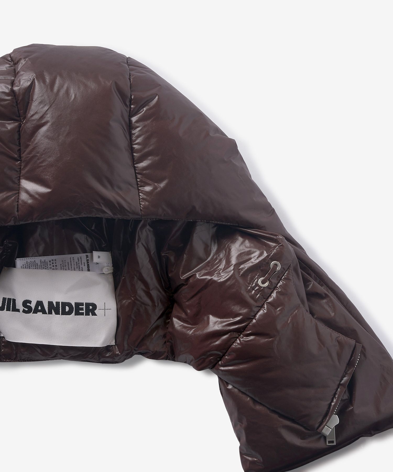 Jil Sander | DOWN PADDED MUFFLER [正規品/関税込] Jil Sander ダウンスカーフ | ブラック | FARFETCH JP