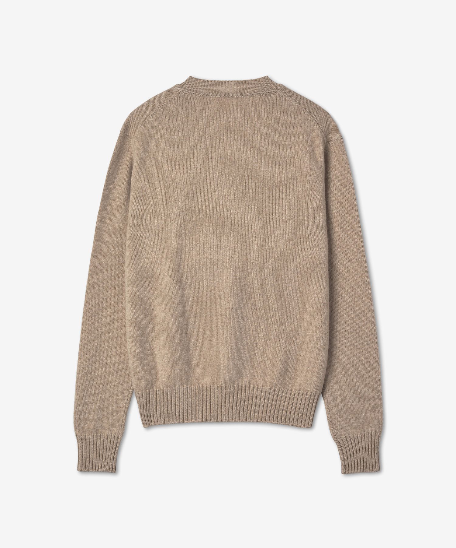 natiam sweat knit ブラウン Unbalanced Crew Neck Knit, Mocha