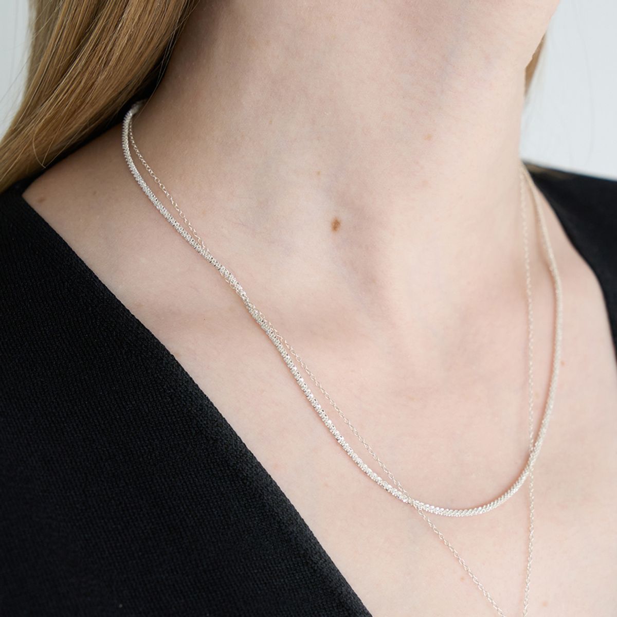 스틸 인스턴트(STILL INSTANT) Round Hole & Forms - Necklace 13 (2colors)