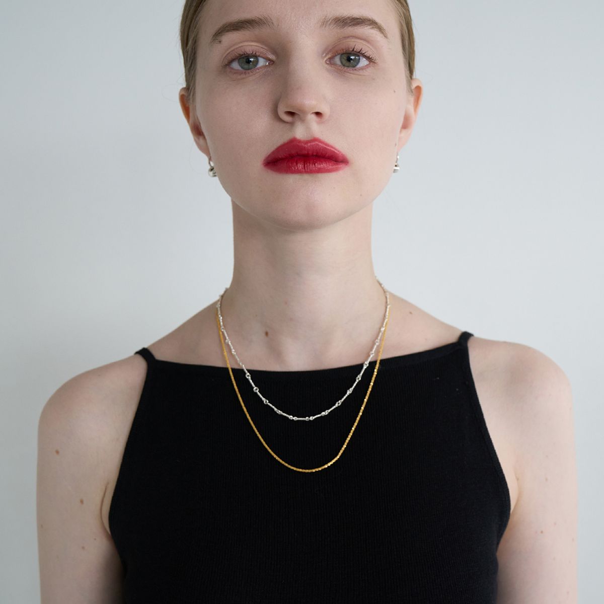 스틸 인스턴트(STILL INSTANT) Round Hole & Forms - Necklace 13 (2colors)