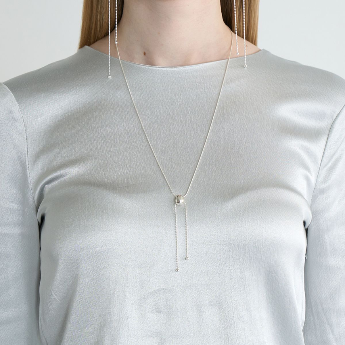 스틸 인스턴트(STILL INSTANT) Round Hole & Forms - Necklace 04 (2colors)