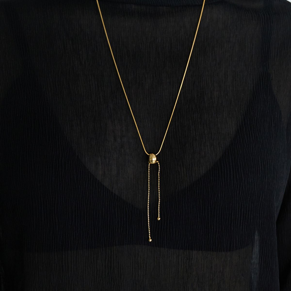 스틸 인스턴트(STILL INSTANT) Round Hole & Forms - Necklace 04 (2colors)