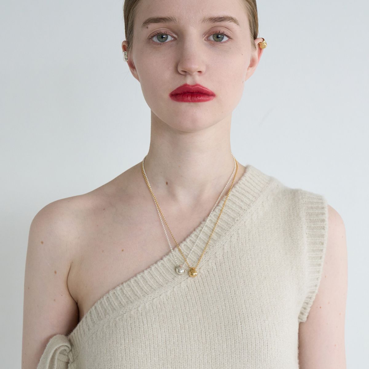 스틸 인스턴트(STILL INSTANT) Round Hole & Forms - Necklace 02 (2colors)