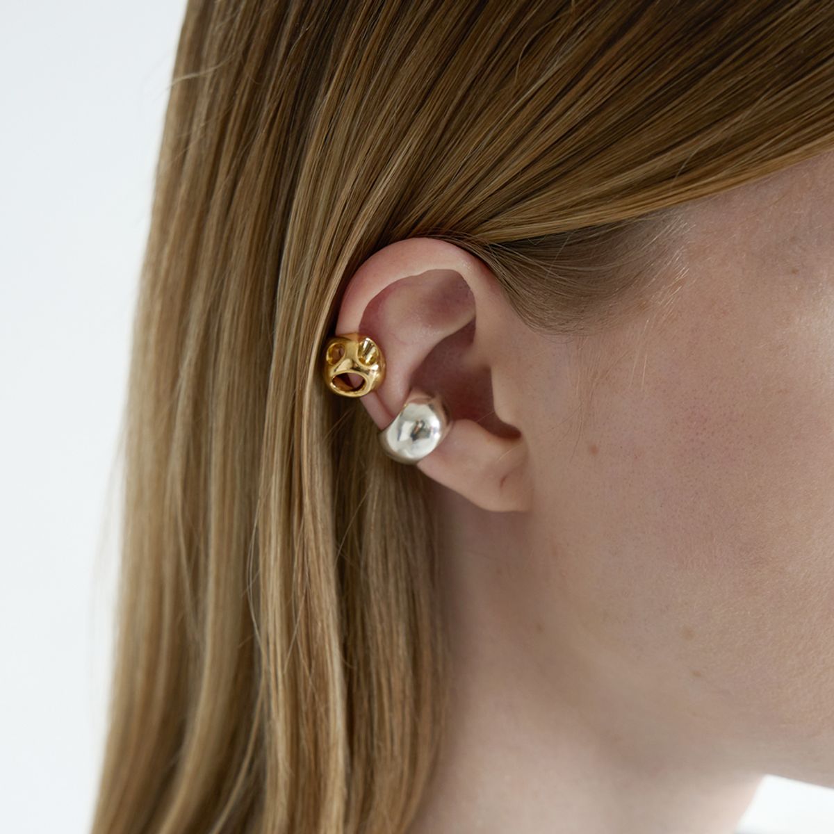 스틸 인스턴트(STILL INSTANT) Round Hole & Forms  - Ear Cuff 02 (2colors)