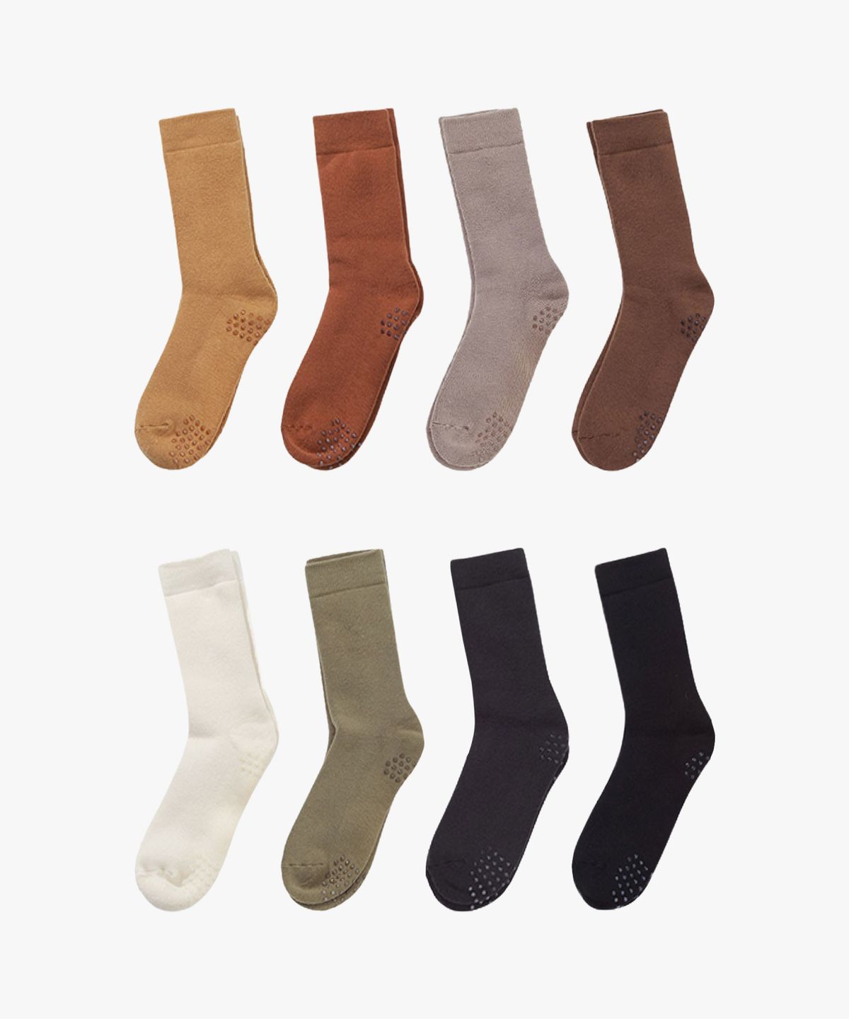렉시(REXY) 소프트 플리스 크루 솔리드 기모양말 4팩