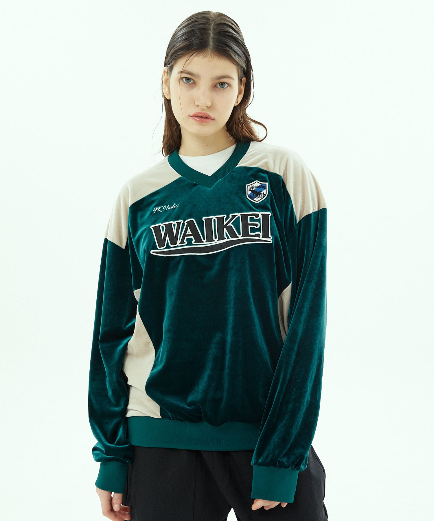 さらに100円引き◆Wai Kei◆Velvet uniform jersey tshirts さらに100円引き◇Wai Kei◇Velvet uniform jersey tshirts