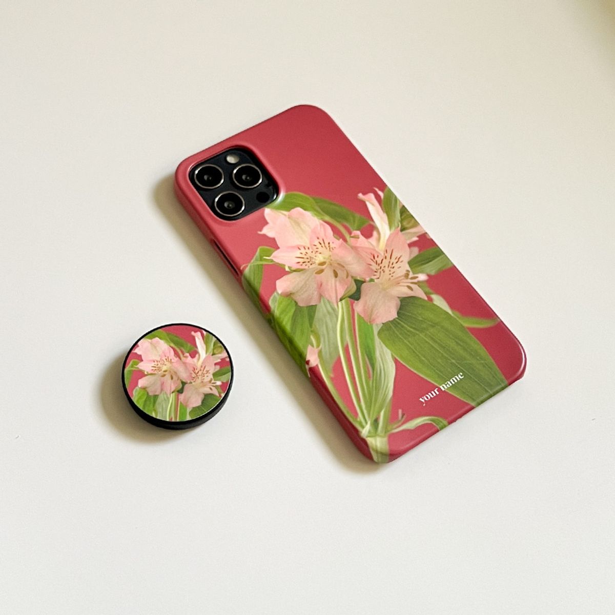 에이쓰리비쓰리(A3B3) (Phone Case) Flower Alstroemeria Pink
