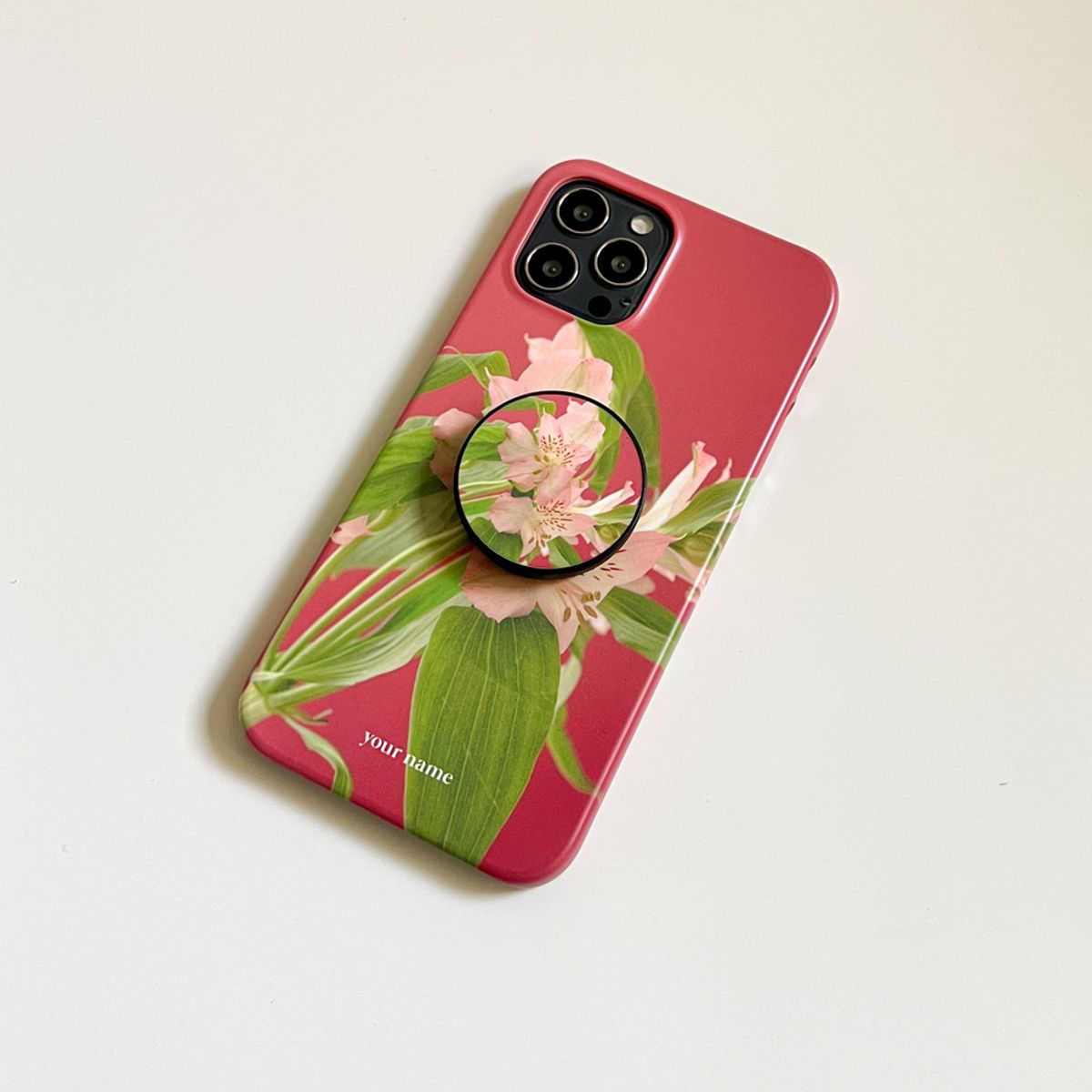 에이쓰리비쓰리(A3B3) (Phone Case) Flower Alstroemeria Pink