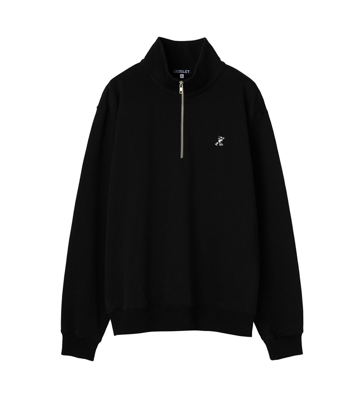 에디블렛(EDIBLET) 미니 에디 로고자수 반짚업 SWEAT SHIRT - BURGUNDY-
