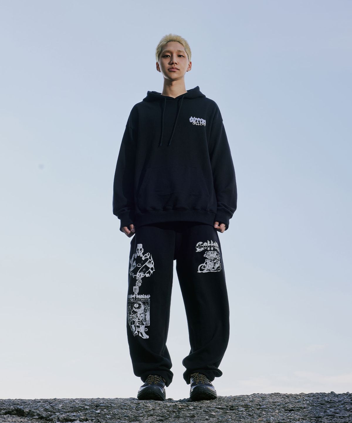 가터갤러리(GOTTER GALLERY) LAST FURIOUS SWEATPANTS_BK