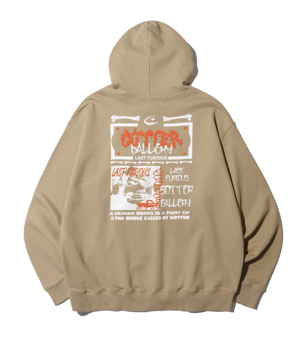 가터갤러리(GOTTER GALLERY) EMBOSS PRINT HOODIE_BE(기모)